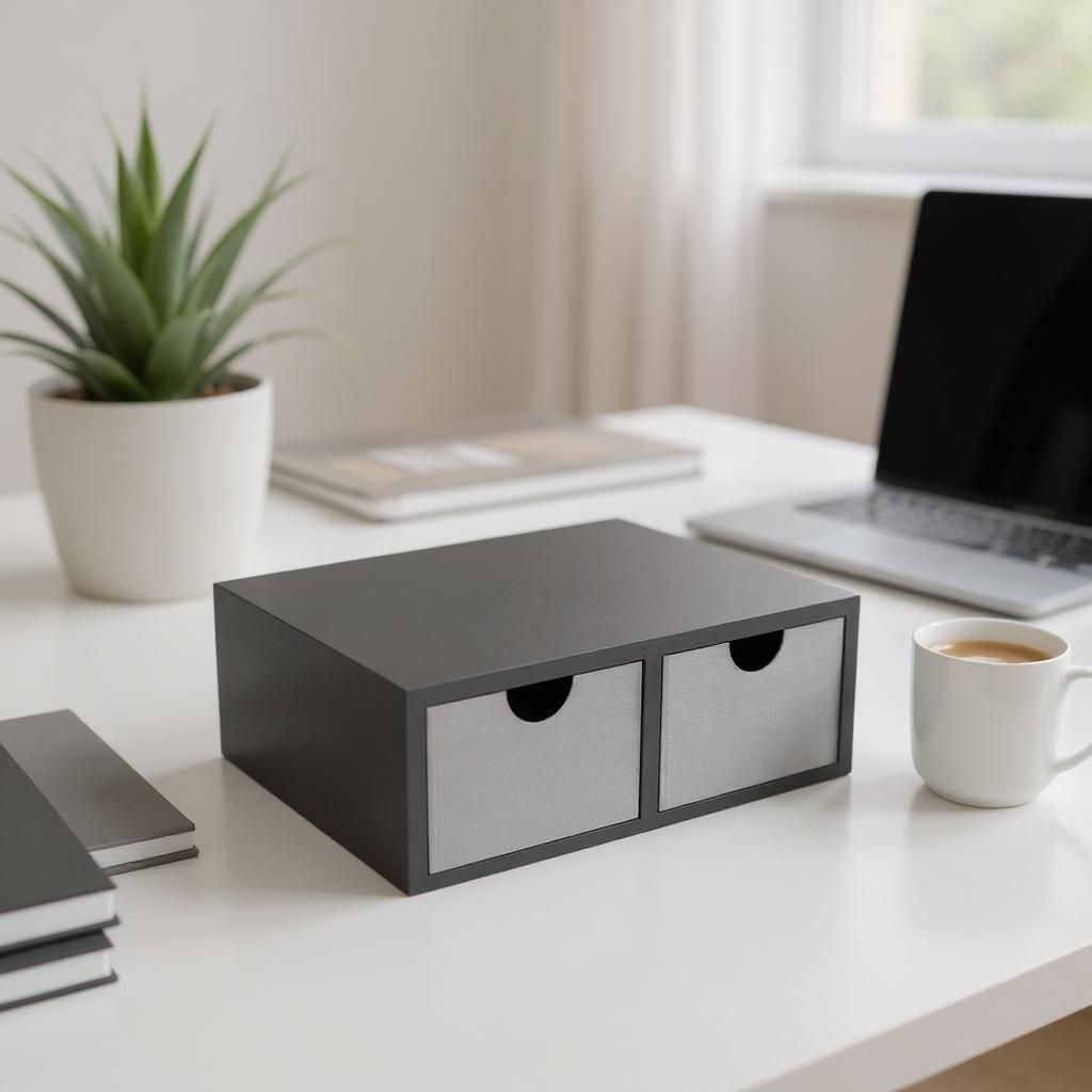 Monitor Riser with Two Drawers - View 19